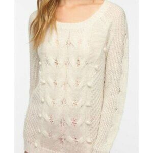 Urban Outfitters Pins And Needles Pullover Knit Sweater Ivory Womens Small
